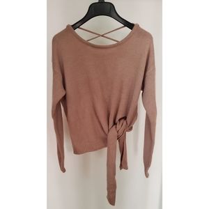 New without tag tie front sweater
